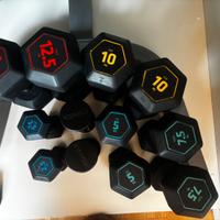 Manubri esagonali gommati - dumbbells