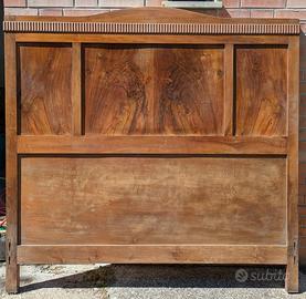 Letto antico di legno antico metà ottocento