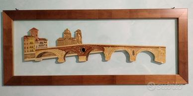 Quadro ceramica Verona Ponte Pietra
