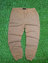 pantaloni XL jogger tuta beige elasticizzati