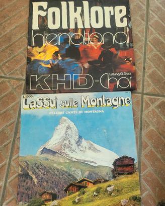 2 LP vinile: folklore e canti alpini, come da foto