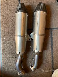 Doppio scarico arrow in titanio e carbonio crf 450
