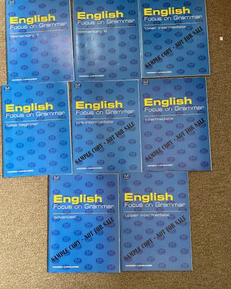 Lotto 8 Libri Inglese English Focus on Grammar