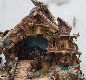 Presepe completo illuminazione interna e esterna