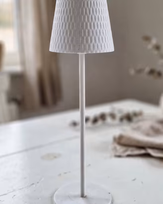 lampada da tavolo bianco senza filo ricaricabile