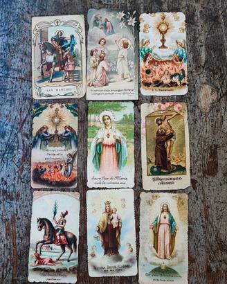 Lotto antichi santini primi 900 arte sacra italian