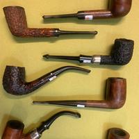 Collezione di pipe usate