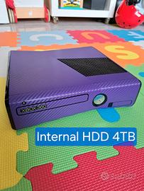 Xbox360 slim, Carbon Purple con hard disk in