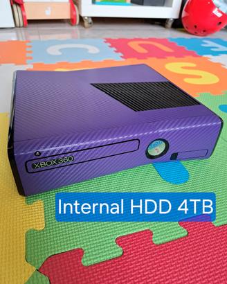 Xbox360 slim, Carbon Purple con hard disk in