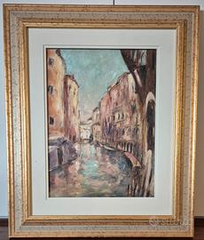 Quadro Ruggieri "Canale veneziano" olio su tela