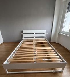 Letto Matrimoniale IKEA Bianco + Rete a Doghe