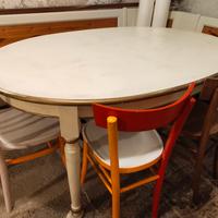 tavolo ovale shabby