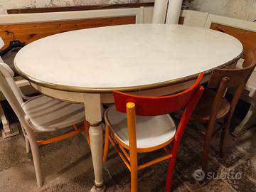 tavolo ovale shabby