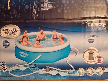 piscina gonfiabile  + telo copripiscina  