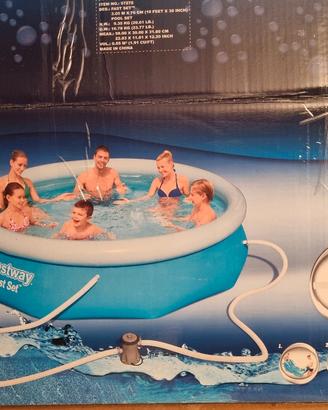 piscina gonfiabile  + telo copripiscina  