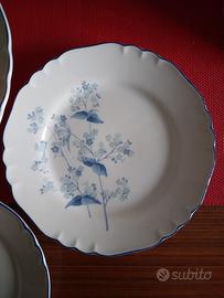 servizio dessert 6 pezzi Richard Ginori fiori blu 