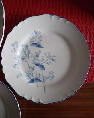 servizio dessert 6 pezzi Richard Ginori fiori blu 