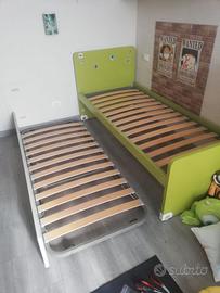Letto singolo con rete estraibile