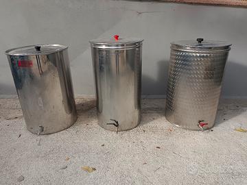 Fusto  acciaio inox per olio da 100 LT  NUOVI