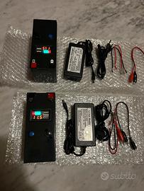 2 Batterie a litio ricaricabili 12V  6 Ah