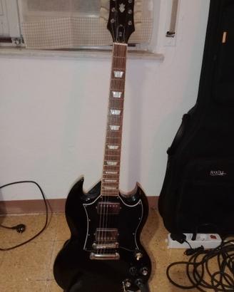 Chitarra elettrica ephifone e amplificatore fender
