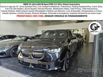BMW X3 XDrive20d M-Sport PRO NEW MODEL C19" Tetto