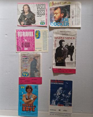 tagliandi concerti Vasco Bowie  pooh Springsteen 