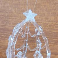 Ornamento natalizio in vetro trasparente
