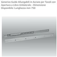 Guide allungabili per tavoli a libro