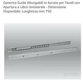 Guide allungabili per tavoli a libro