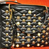 Borsa Trapuntata Con Borchie Venezia Sodini nera