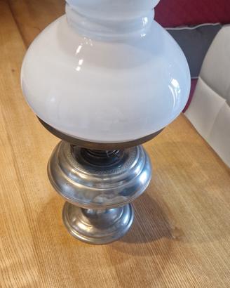 Lampada a petrolio vintage + coppa EPNS marcata