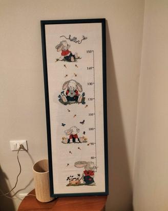 metro bambini ricamato a punto croce 