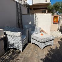 Poltrone in cordura vegetale complete di tavolino