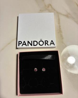 Orecchini Pandora cerchi eterni rosa