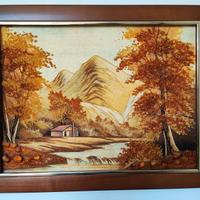 Quadro con pietre dure e graniglia di pietre