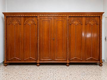 camera da letto d'epoca in legno massello 