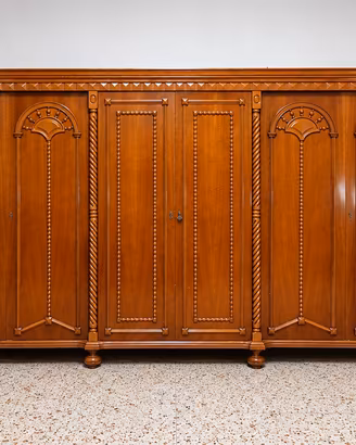 camera da letto d'epoca in legno massello 