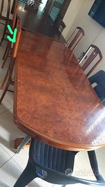 Tavolo da cucina salone con 6 sedie