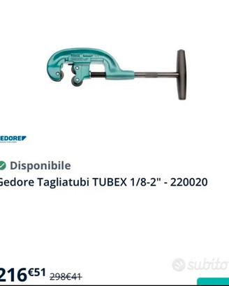 Tagliatubi professionale Tubex Germany