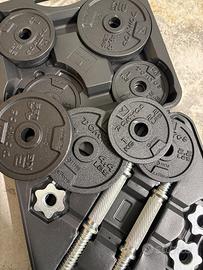 Kit bilancieri e manubrio palestra 20kg