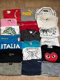 Lotto 18 t-shirt, polo, camicie tutte taglia L
