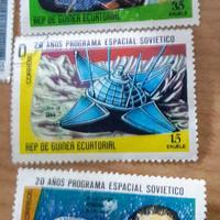 francobolli 21 pezzi sovietici nello spazio stock