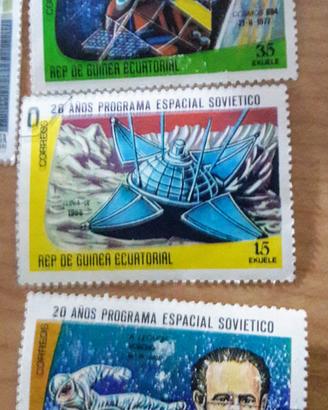 francobolli 21 pezzi sovietici nello spazio stock