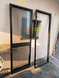 Porte esterna in alluminio, con telaio