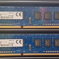 RAM 4GB DDR3 1600MHz Kingston (in copia 2 memorie)