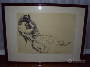 Stampe litografiche  del GUTTUSO, con cornice