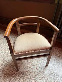 Coppia di sedie/poltroncine stile liberty