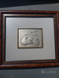 quadro vintage moto Guzzi v8 500 argento