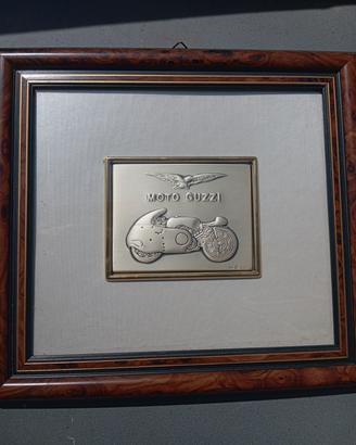 quadro vintage moto Guzzi v8 500 argento